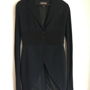 Women's Vintage Romeo Gigli Beaded Jacket/ blazer with tails.Tuxedo Style